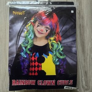 Spirit Halloween Rainbow Clown Curls For Girls. (G)